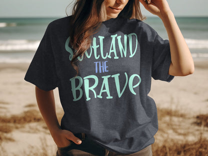 Scotland The Brave Graphic Print T-Shirt - Living Stone Gifts