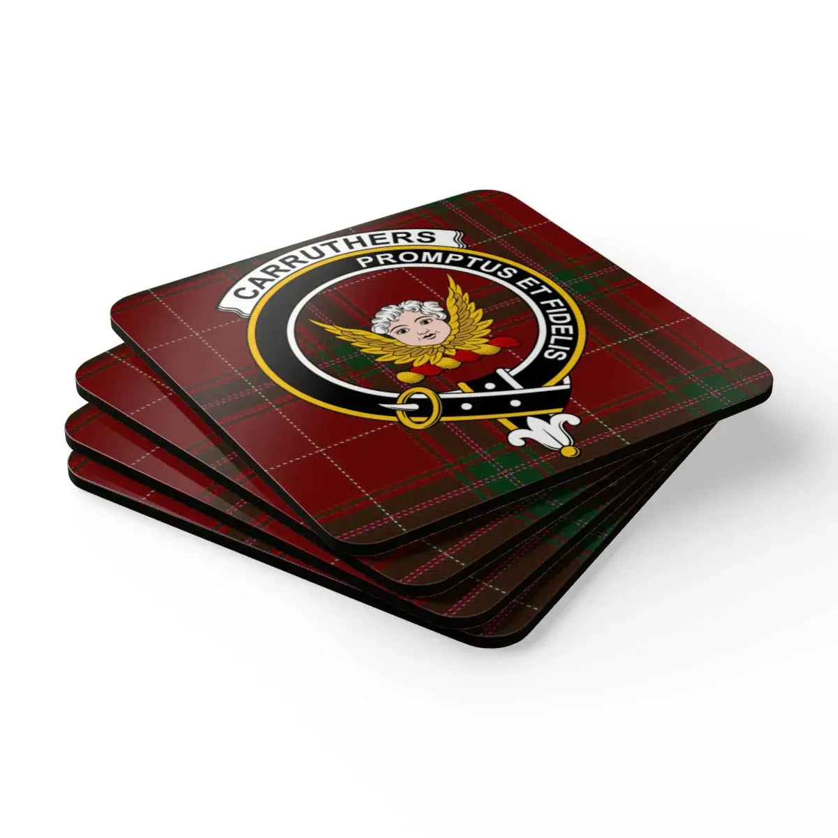 Scottish Clan Carruthers Tartan Drink Coaster product type