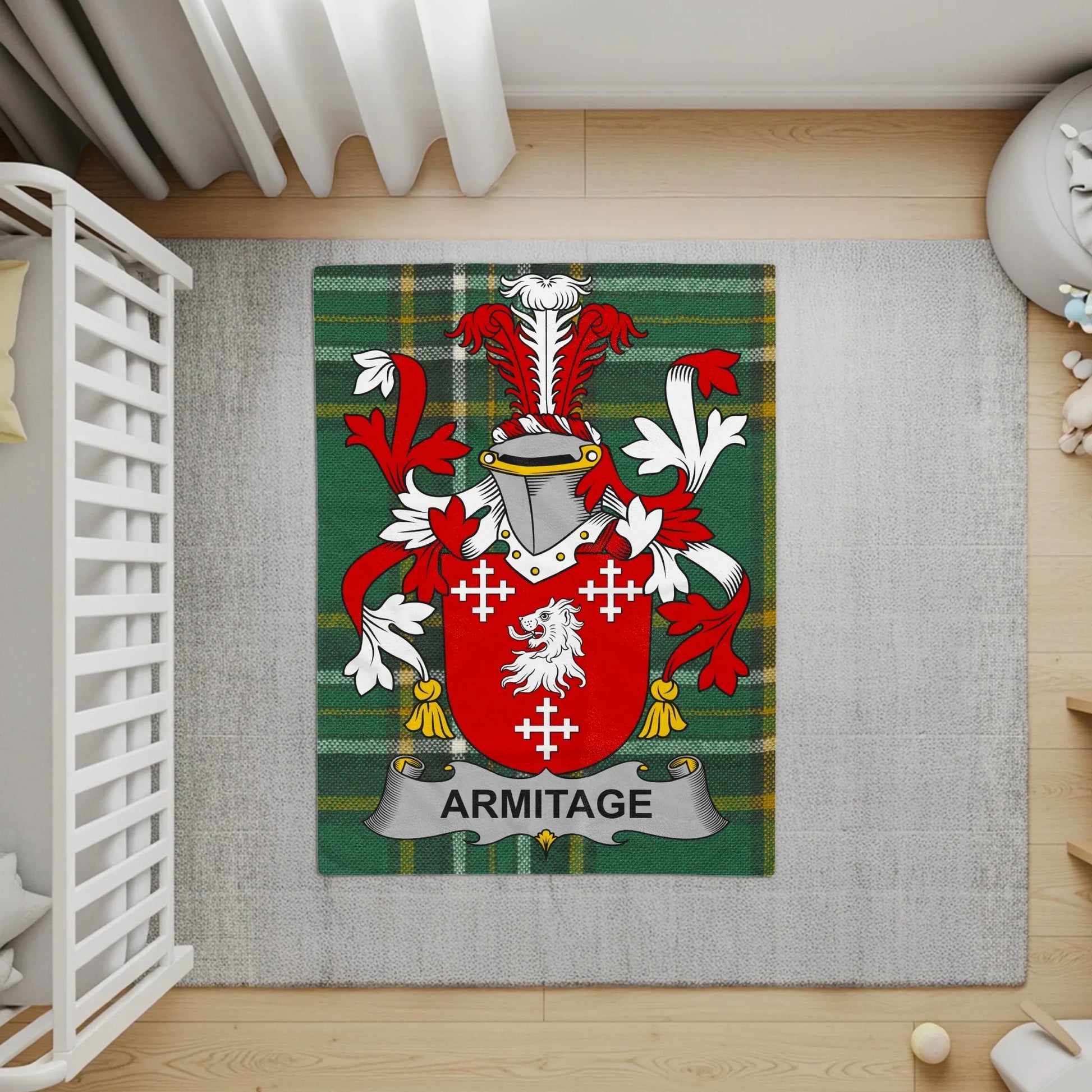 Personalized Family Crest Highlander Rug product