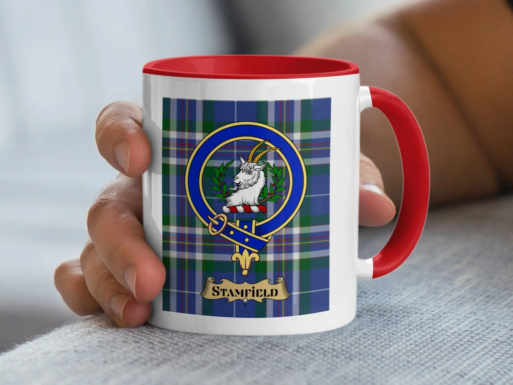 Stamfield family crest ceramic mug for everyday coffee and tea