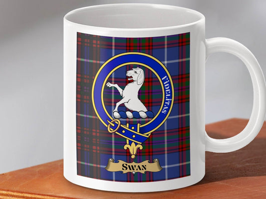 Swan Scottish Clan Crest Tartan Coffee Mug product