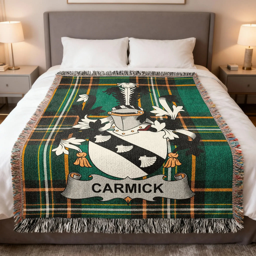 Carmick Family Crest Tartan Green Throw product type