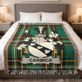 Carmick Family Crest Tartan Green Throw product type