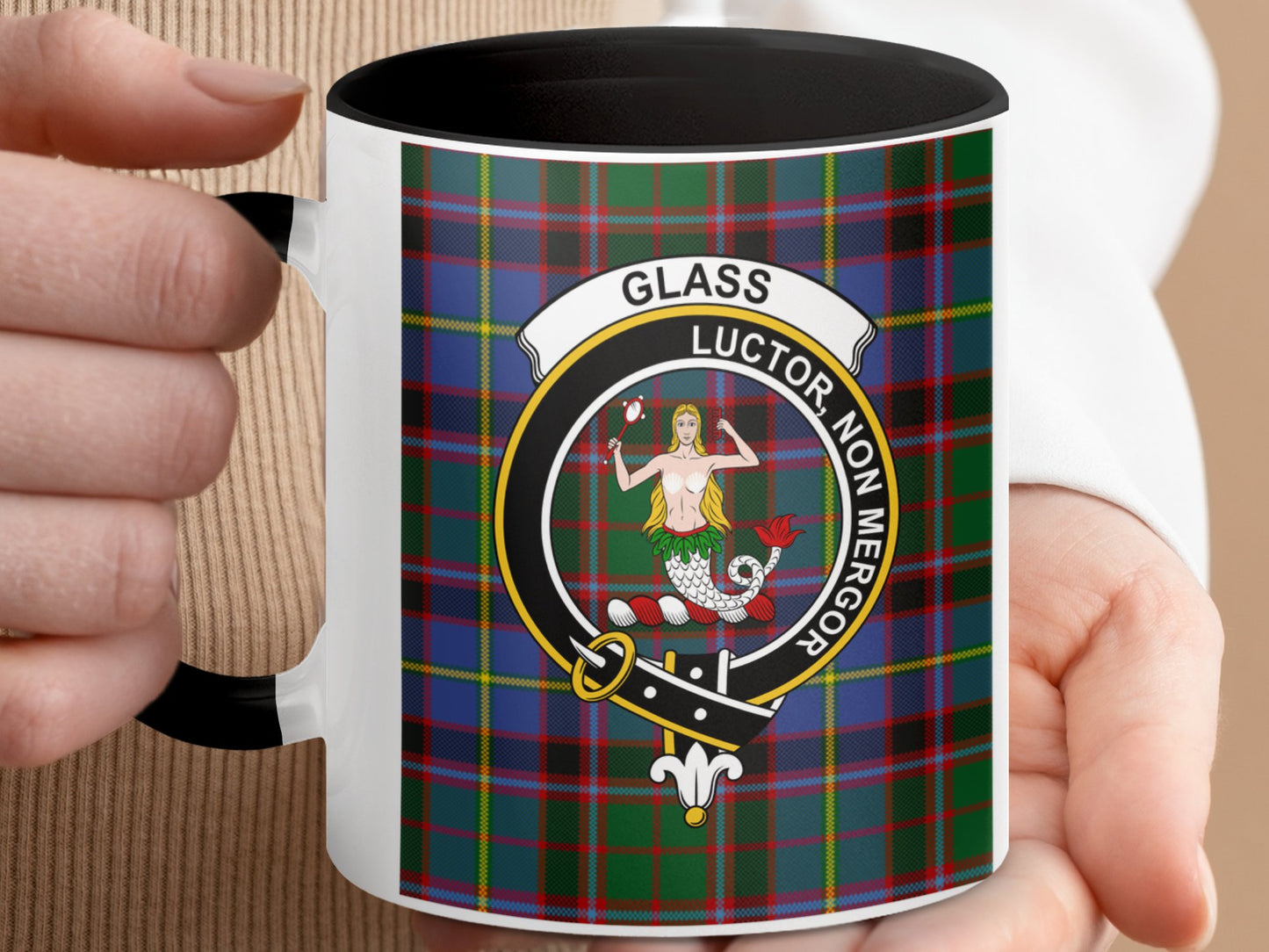 Clan Glass Scottish Tartan Crest Mug - Living Stone Gifts