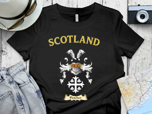 Scotland Themed Black Short Sleeve Shirt Product