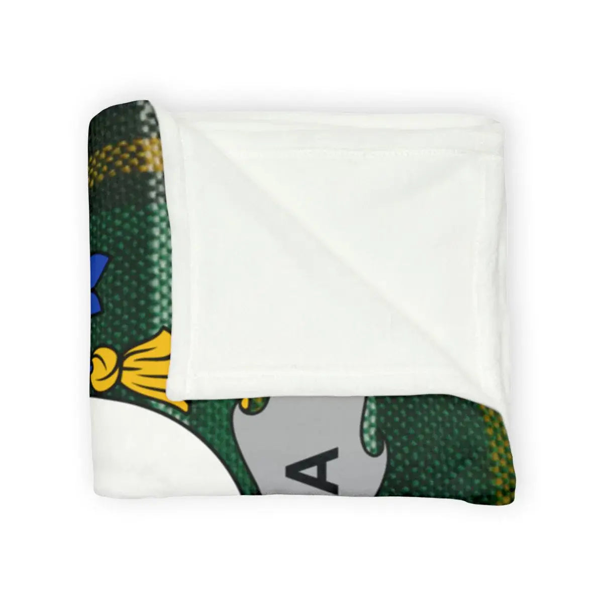 Cozy Green and White Blanket with Unique Design product type