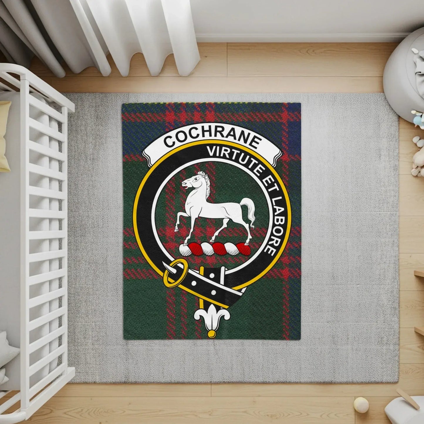 Cochrane Virtute Et Labore Plaid Design Rug product