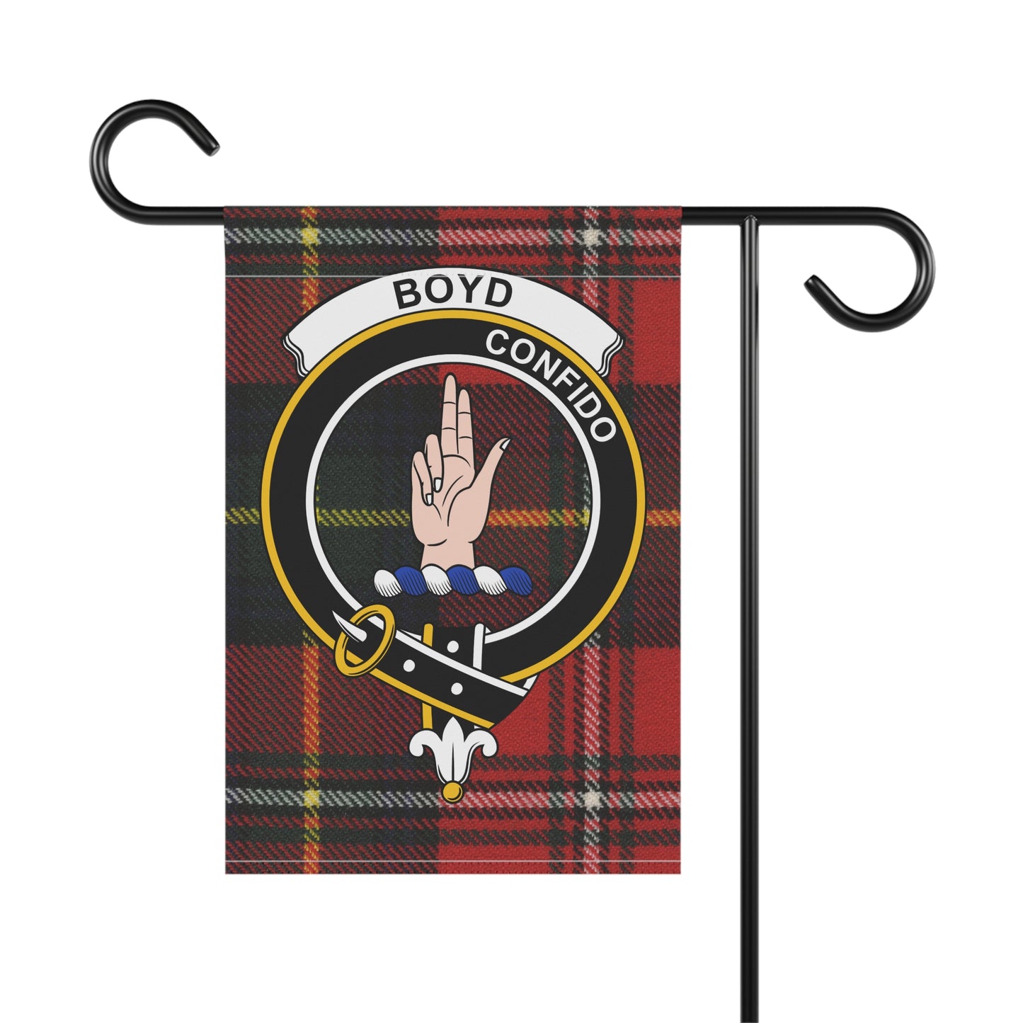 Boyd Clan Scottish Tartan Crest Garden Flag