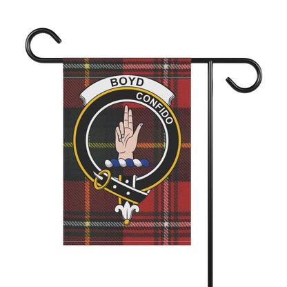 Boyd Clan Scottish Tartan Crest Garden Flag