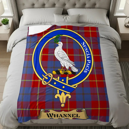 Personalized Whannel Tartan Shield Blanket product