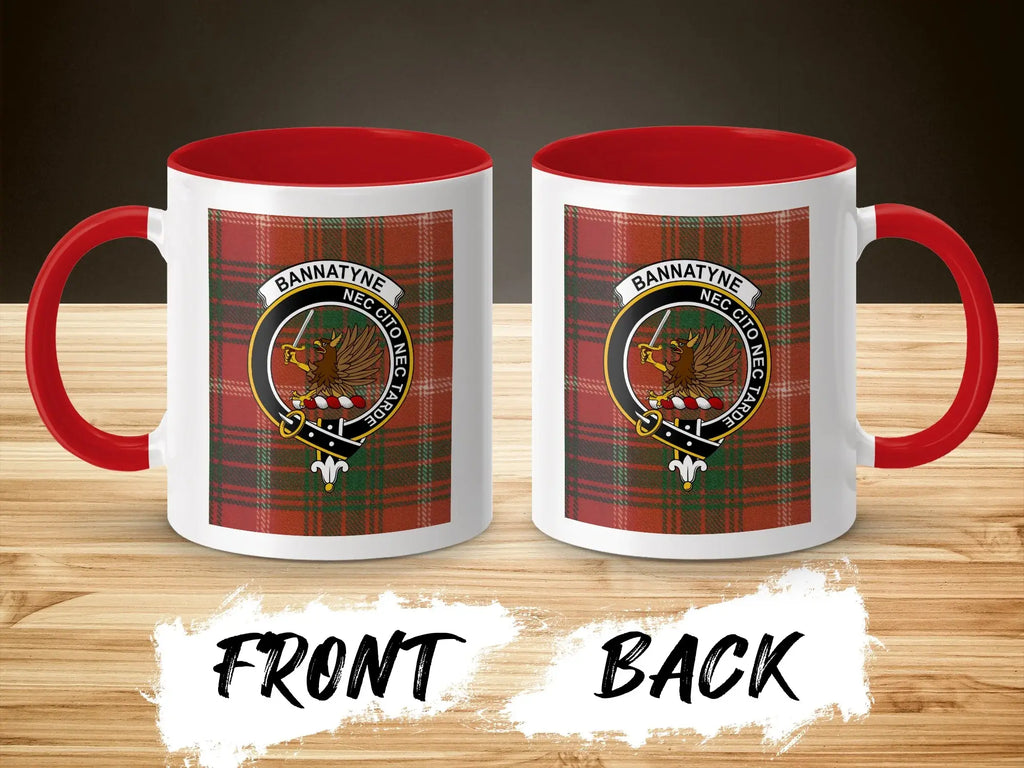 Bannatyne Clan Crest Tartan Pattern Coffee Mug