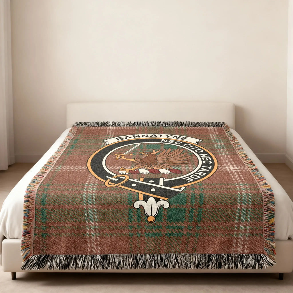 Bannatyne Nec Cito Nec Timidè Crest Throw Blanket