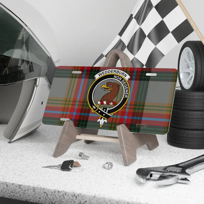 Wedderburn Monogram Plaid Design License Plate product