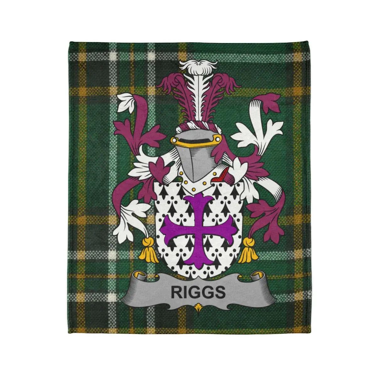 Family Crest Emblem with Personalization Blanket product