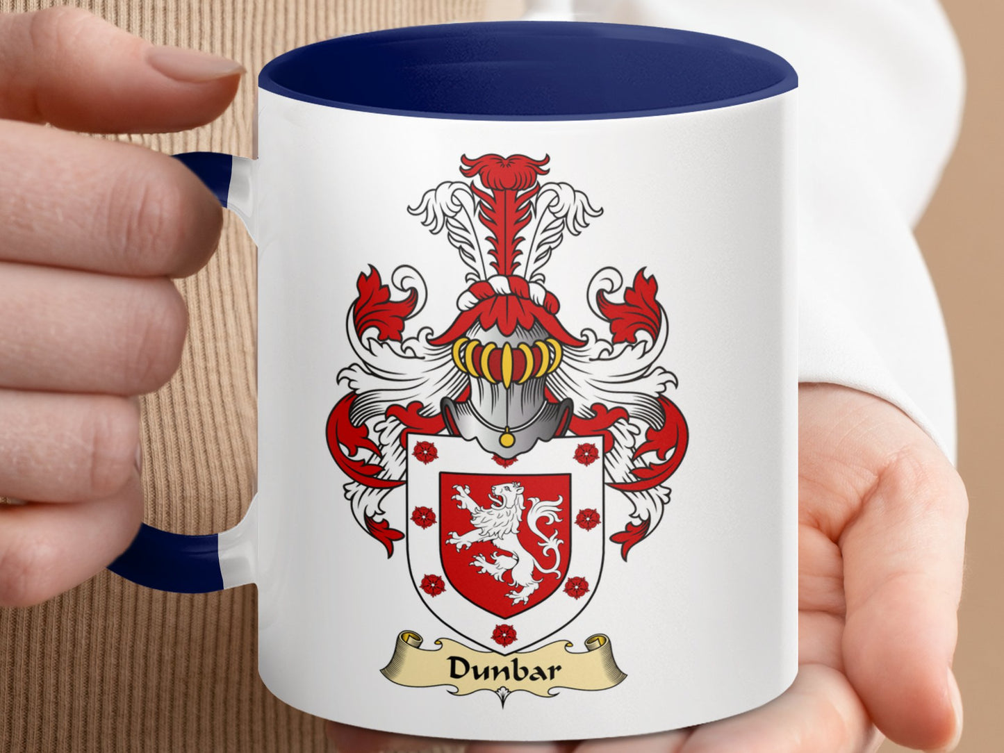 Dunbar Scottish Clan Coat Of Arms Accent Coffee Mug - Living Stone Gifts