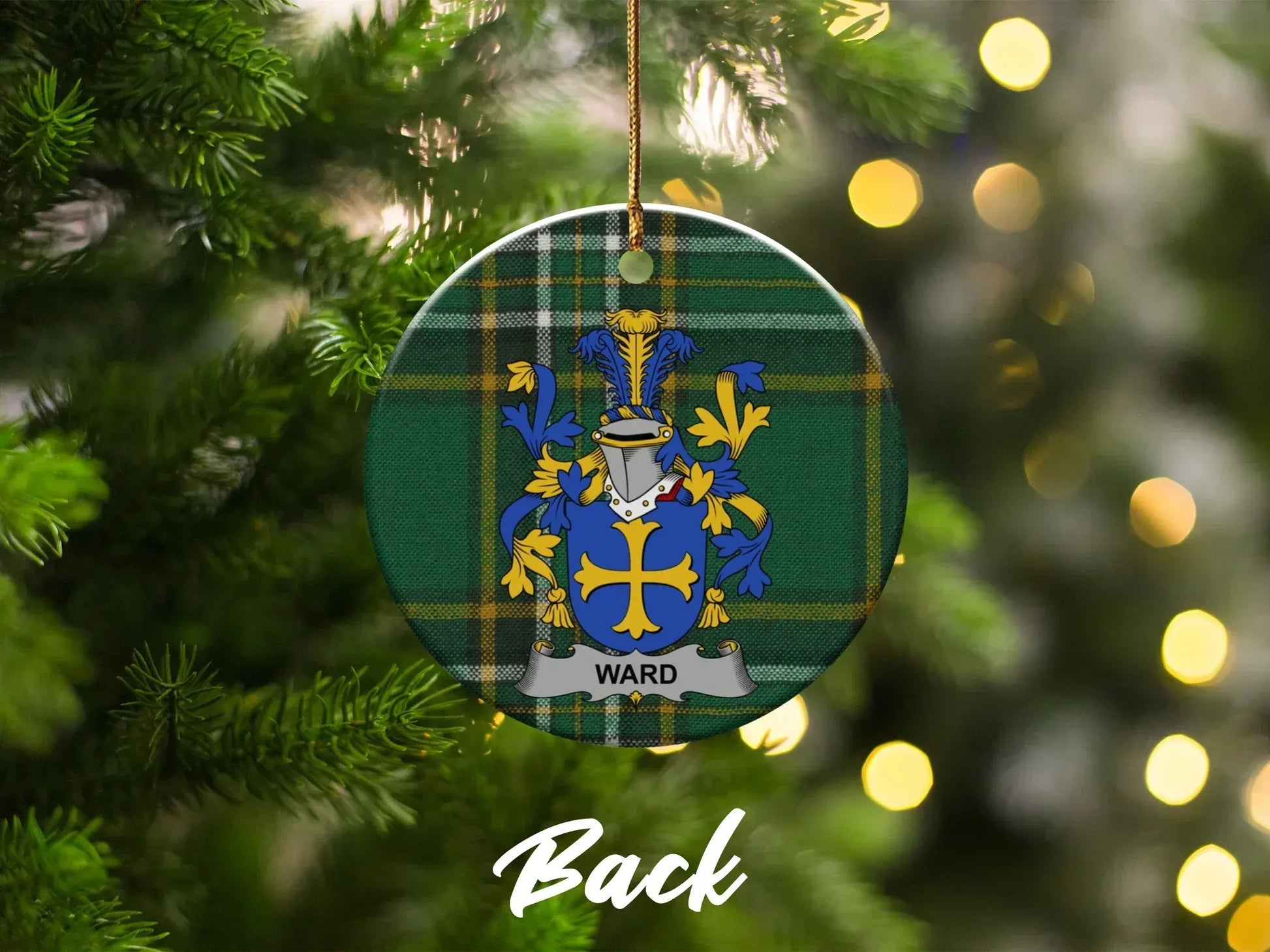 Personalized Family Crest Holiday Ornament product