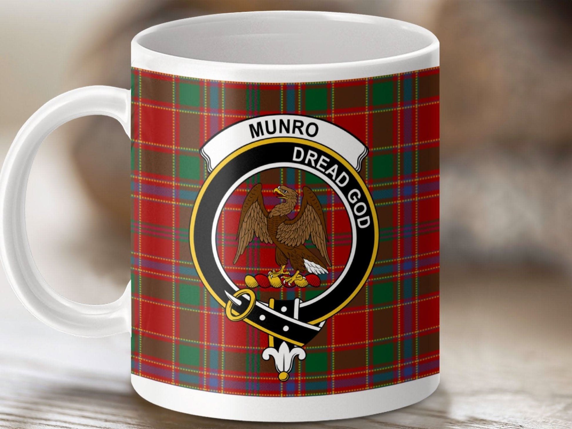 Munro Dread God Clan Emblem Plaid Mug product type