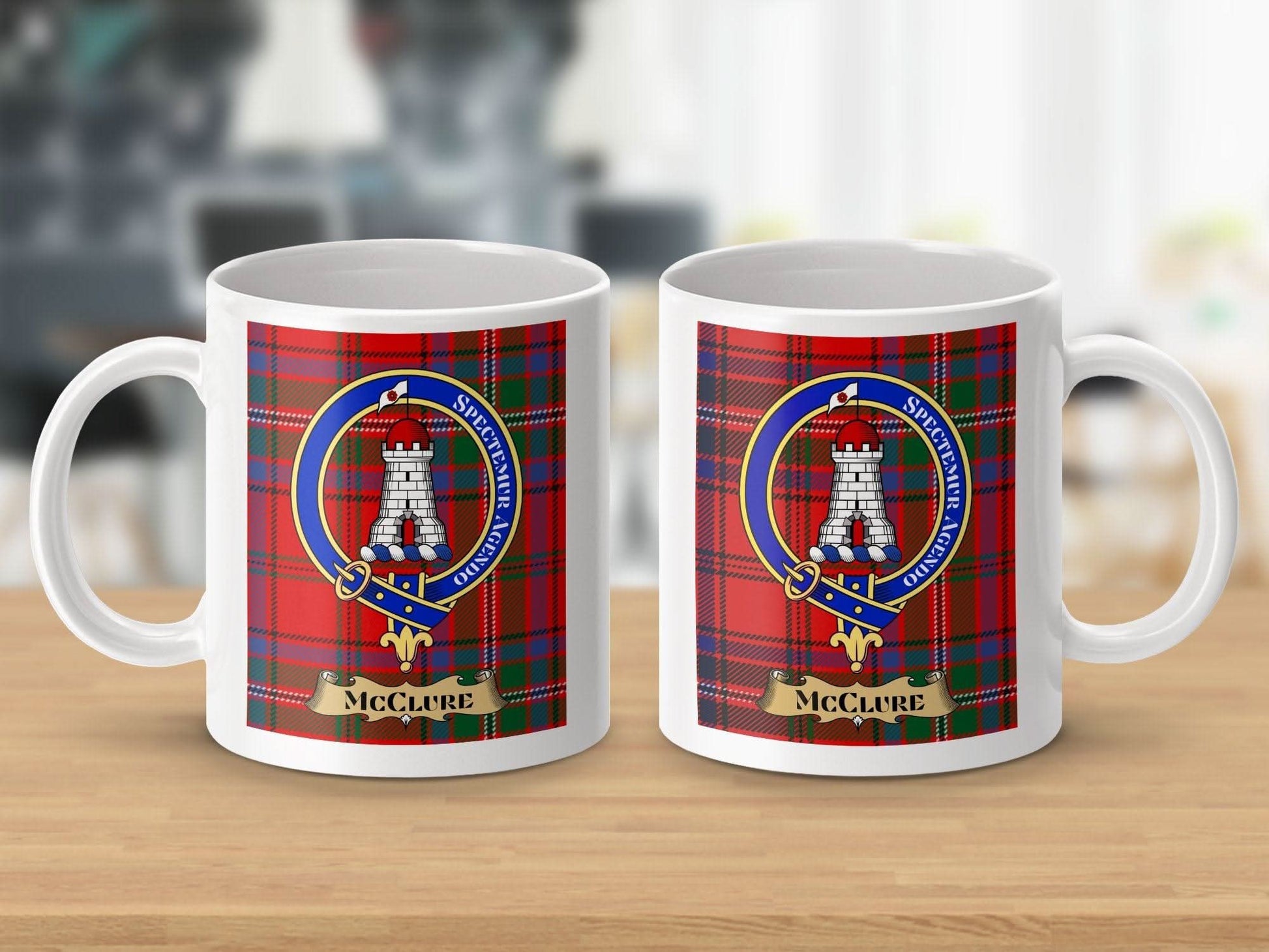 McClure Clan Crest Tartan Pattern Coffee Mug product