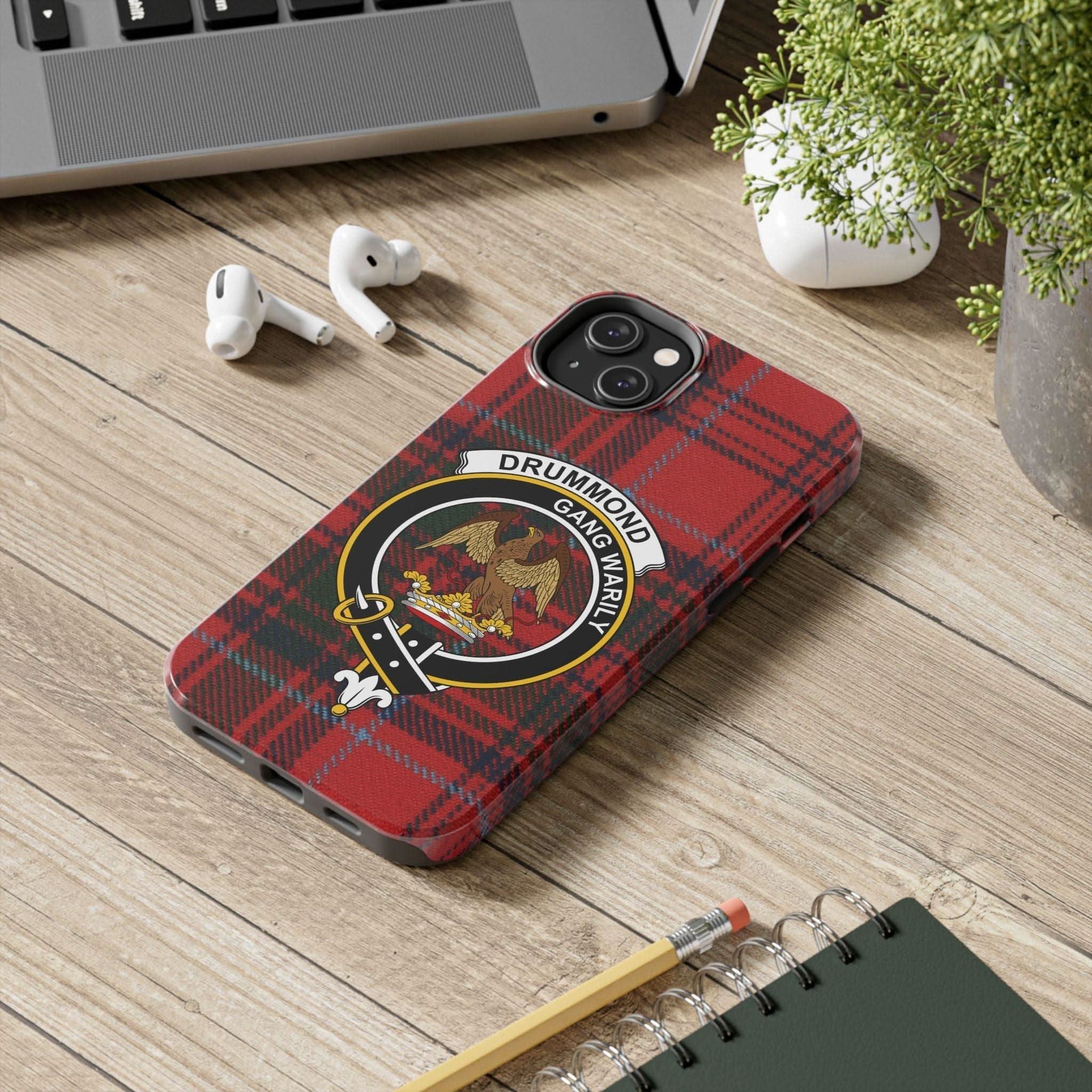 Drummond Clan Scottish Tartan Cell Phone Case - Celtic Ancestry Gifts