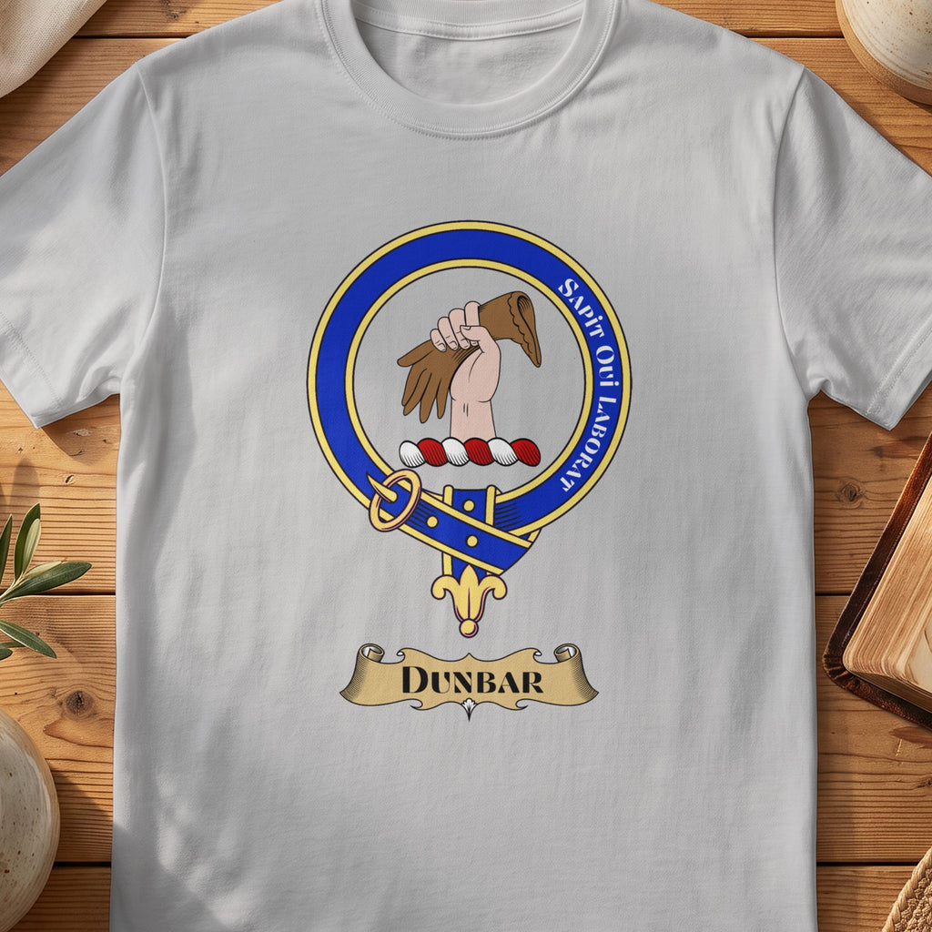 Dunbar Scottish clan crest T-shirt in Sport Grey