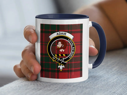 Adair Loyal Au Mort Clan Crest Mug Scottish Plaid