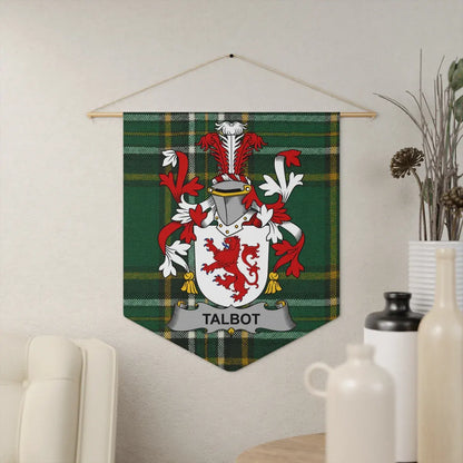 Talbot Family Crest Tartan Wall Banner product type