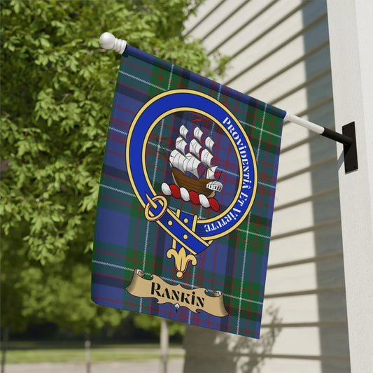 Printed Rankin Tartan Clan Crest House Flag product type