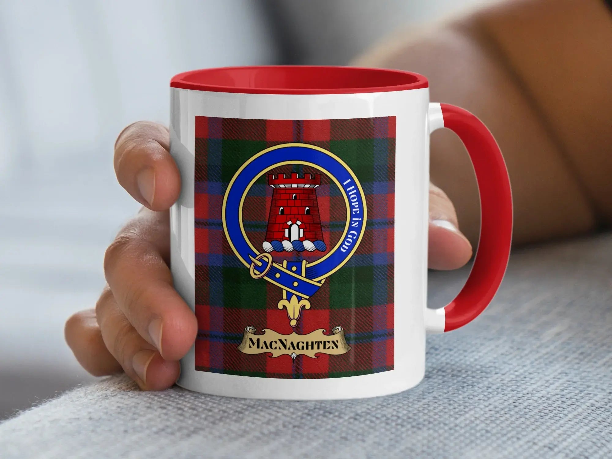 MacNaghten Clan Tartan Crest Emblem Mug