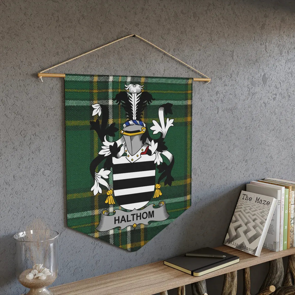 Halthom Family Crest Plaid Wall Hanging Tapestry product