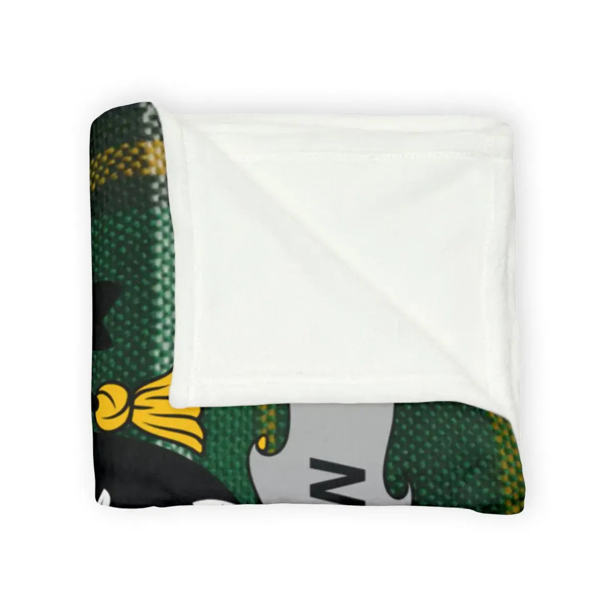 Cozy Warm Reversible Green Black Yellow Blanket product