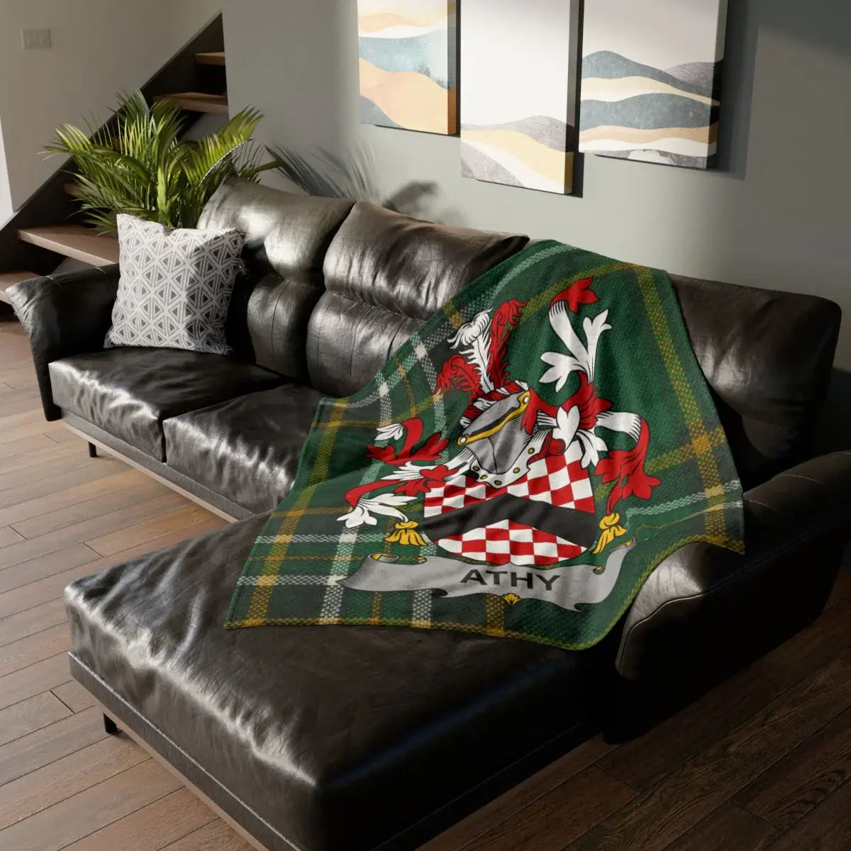 Family Crest Plaid Blanket With Rich Design product