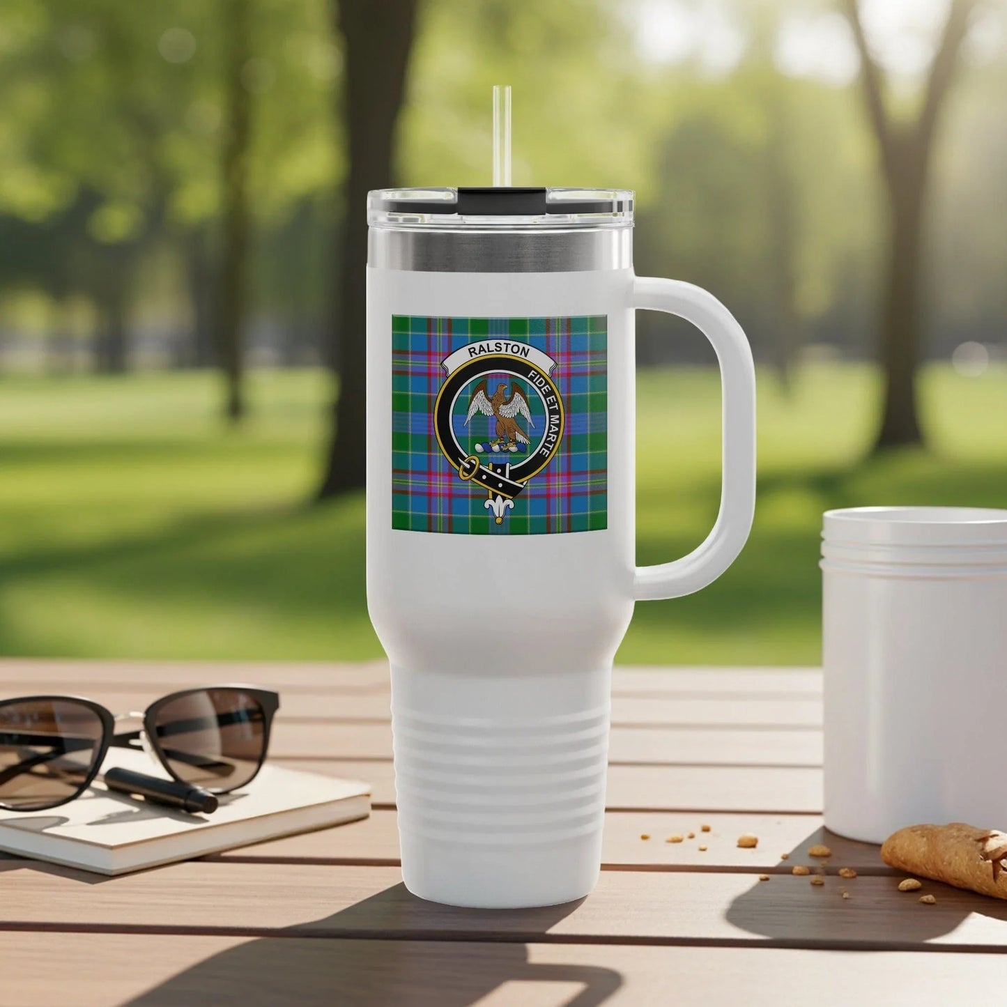 Ralston Society Emblem Printed White Tumbler product