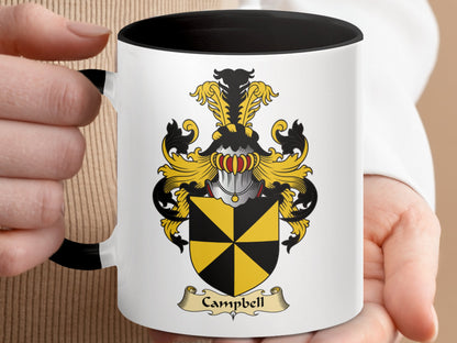 Clan Campbell Scottish Clan Coat of Arms Accent Mug - Living Stone Gifts