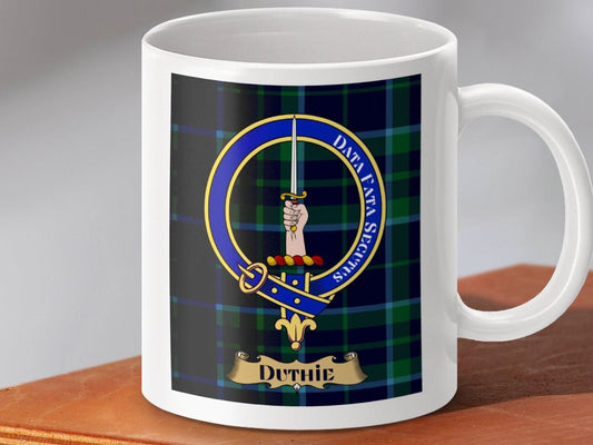 Duthie Scottish Clan Crest Tartan Mug Perfect Gift product