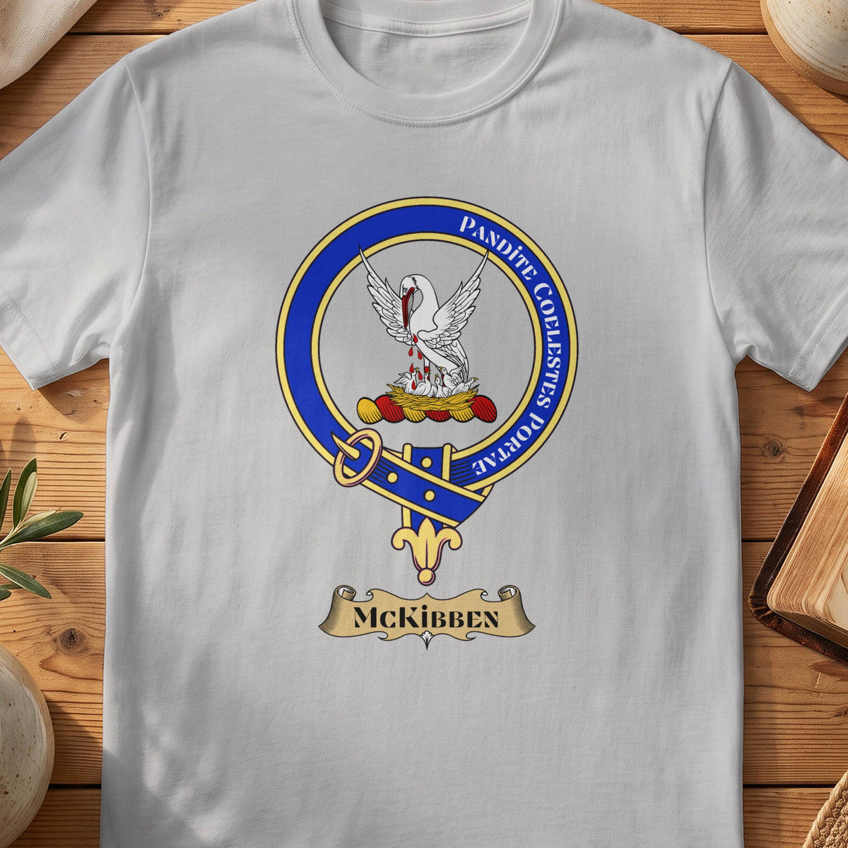 McKibben Scottish clan crest T-shirt in Sport Grey