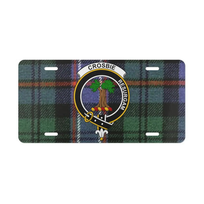 Crosbie Resurgam Tartan Design License Plate product