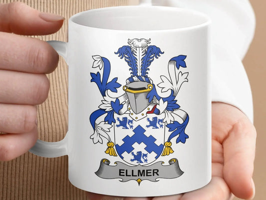 Ellmer Surname Irish Family Crest Mug - Celtic Ancestry Gifts