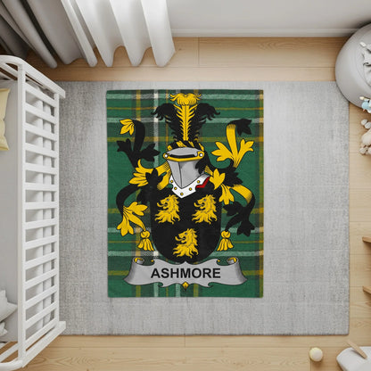 Personalized Family Crest Green Background Rug product