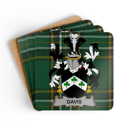 Davis Family Crest Plaid Print Coaster Set Product Type