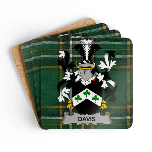 Davis Family Crest Plaid Print Coaster Set Product Type