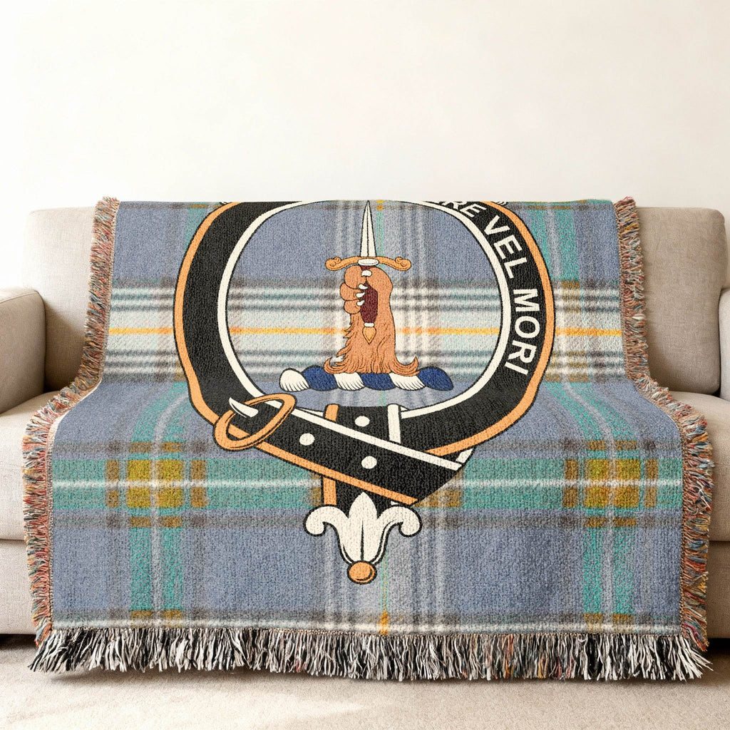 Clan Crest Tartan Pattern Design Decorative Blanket
