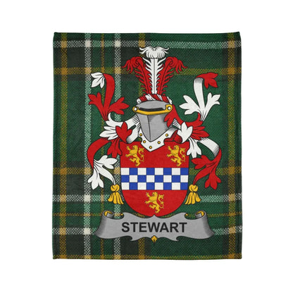 Stewart Family Crest Tartan Blanket decorative product