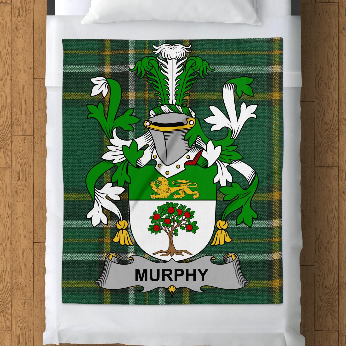 Murphy Surname Irish Tartan Throw Blanket - Living Stone Gifts