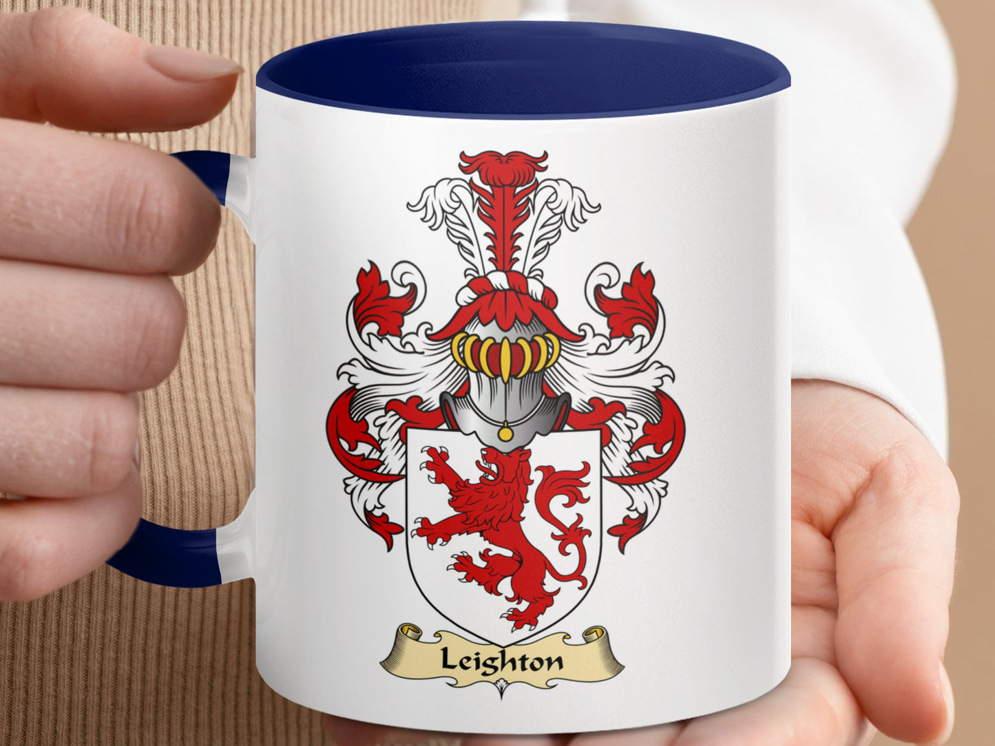 Clan Leighton Scottish Coat of Arms Heritage Mug - Living Stone Gifts