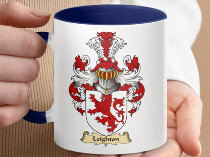 Clan Leighton Scottish Coat of Arms Heritage Mug - Living Stone Gifts