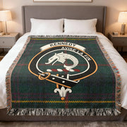 Kennedy Clan Scottish Tartan Woven Blanket – 100% Cotton