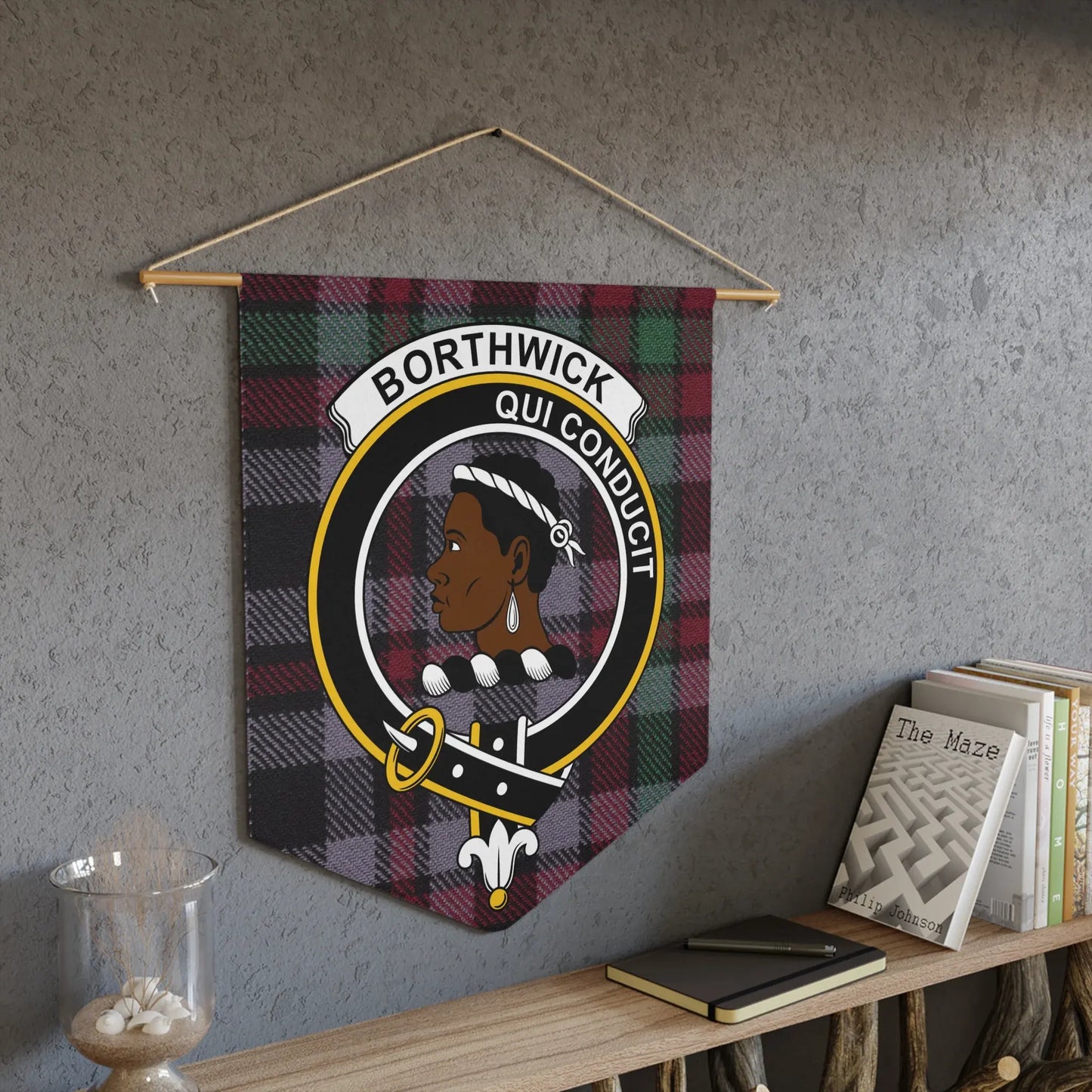 Borthwick Clan Crest Wall Hanging Tartan Banner product