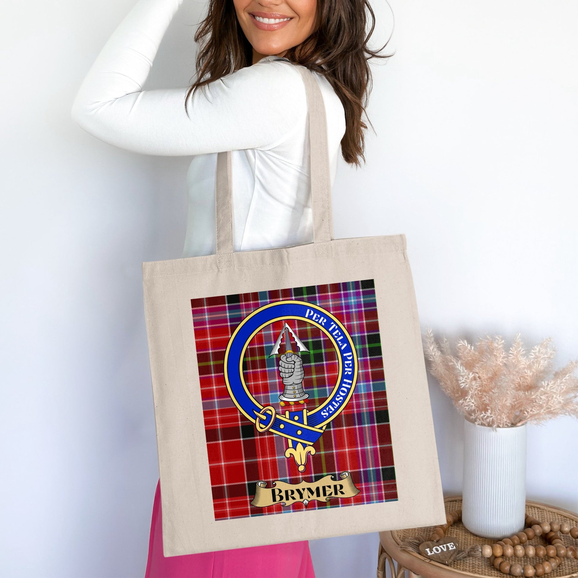 Brymer Clan Scottish Tartan Design Tote Bag - Living Stone Gifts