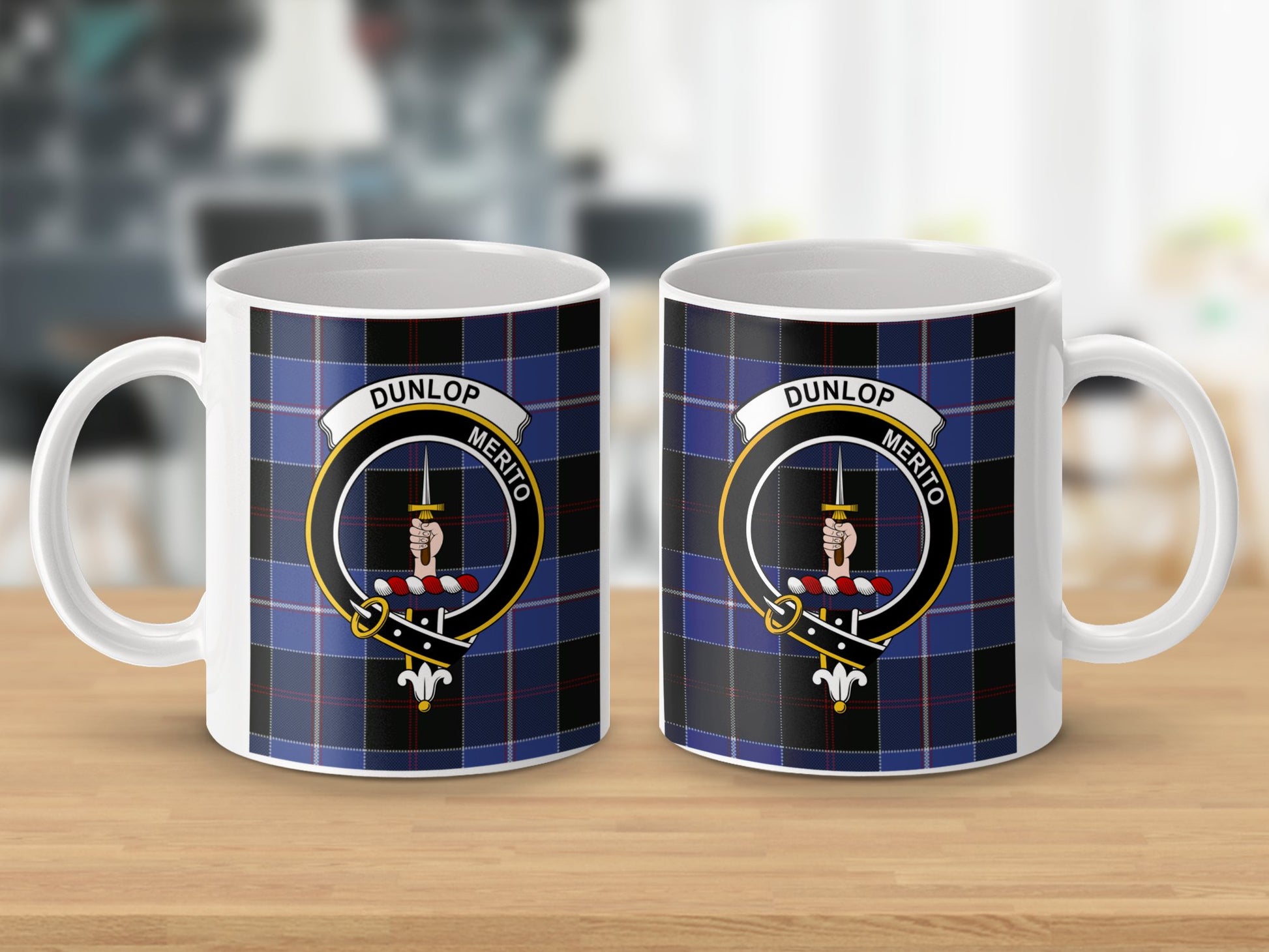 Dunlop Merito Scottish Tartan Crest Mug - Living Stone Gifts