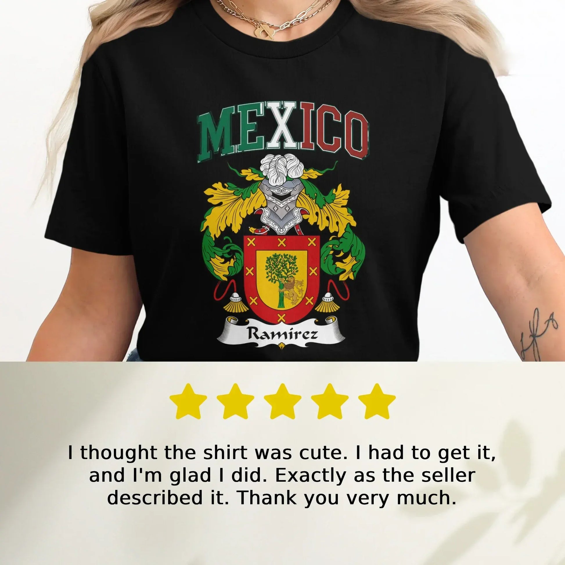 Mexico Crest Design Ramirez Graphic T-Shirt product